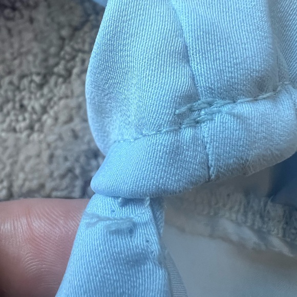 Musette Light Blue Tie back Crop Top - Picture 5 of 7